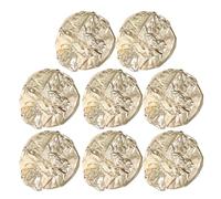 NUOBESTY 8 cuffie termiche per capelli in carta stagnola, con elastici, per la cura dei capelli, per uso domestico e in salone.