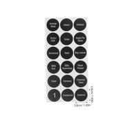 NUOBESTY 8 Fogli Etichette Adesive Rotonde per Barattoli Spezie Impermeabili per Organizzazione Cucina Etichette Piccole Classificate per Bottiglie Condimenti