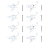 NUOBESTY 8 Ganci Appendiabiti a Farfalla in Lega di Zinco Set da 8 Pezzi Ganci Decorativi Salvaspazio per Armadio e Parete per Abiti Asciugamani e Accappatoi in Camera da Letto e
