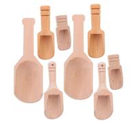 NUOBESTY 8 mini cucchiai di legno: piccolo cucchiaio per spezie per barattoli, foglie di tè, scrub al sale, erbe aromatiche sfuse - piccoli utensili per antipasti da cucina