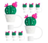 NUOBESTY 8 Pezzi Copri Cannuccia Cactus Riutilizzabili Diametro Tappi Antipolvere Decorativi per Bere Protettivi Accessori Carini per Feste e Uso Quotidiano