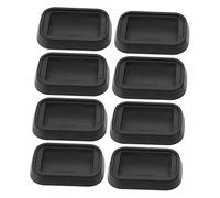 NUOBESTY 8 Pezzi Mobili pad di ricino nonkid pastiglie tappeto tappo ruota cuscinetti antiscivolo per mobili di ricino per mobili delle ruote gomma da cancellare Nero