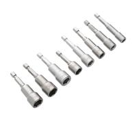 NUOBESTY 8 pezzi Porta Bussole in Acciaio Vanadio con Molla Sfera per Trapano e Avvitatore Supporto Inserti per Uso Versatile e Fissaggio Sicuro