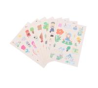 NUOBESTY 8fogli Adesivi Decorativi Floreali e Botanici per Scrapbooking Journaling Quaderni Custodie per Laptop Telefoni Planner Artigianato Design Minimalista