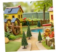 NUOBESTY 9 Pezzi Modellini in Miniature per Diorama e Scenografia Casa delle Decorazioni per in Miniatura Verdi Militari per Micro e Modelli Ferroviari