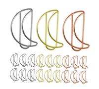 NUOBESTY 90 Pezzi Fermagli Metallo Clip Segnalibri Decorativi Oro e Argento Organizza Documenti per Ufficio Scuola e Casa con