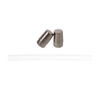 NUOBESTY Accessori per Ombrelloni 2 Pezzi in Metallo e Gomma Neri con Resistenza alle Intemperie per Protezione Completa e Utilizzo su Bastoni Trekking e Parasole