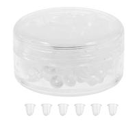 NUOBESTY Accessori per Orecchini 100 Pezzi Tappi in Silicone Trasparente per Chiusure Sicure Adattabili a Vari Stili di Orecchini per Donne e Creazioni Manuali