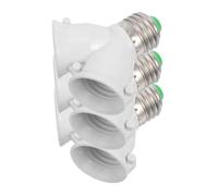 NUOBESTY Adattatore Lampadina E27 in Materiale Ignifugo Bianco, Porta Lampada a Y per LED e Lampade Alogena, Risparmio Spazio e Illuminazione Ampia, Confezione da 3 Pezzi