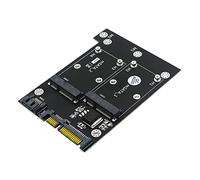 NUOBESTY Adattatore Msata con Supporto per Connessione di Due SSD Msata Velocità di Lettura Fino a S LED Blu per Alimentazione Installazione senza Driver