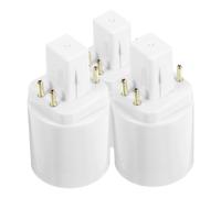 NUOBESTY Adattatore Portalampada G24q Installazione Semplice 3 Pezzi a E27 in Plastica Bianco Convertitore 4 Pin per Uffici e Spazi Commerciali