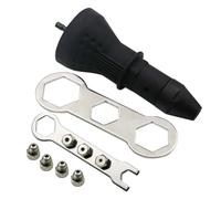 NUOBESTY Adattatore Trapano Rivettatrice per Dado Elettrico 2Pezzi Chiave a Brugola, Compatto in Metallo, Adatto per Fissaggio Rapido e Precisione