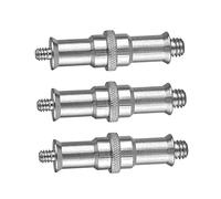 NUOBESTY Adattatore Vite Filettata 1/4 a 3/8 per Treppiede Monopiede in Ferro Leggero Argento, Set 3 Pezzi Compatibile Stativo Fotografico e Supporto Luce