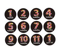 NUOBESTY Adesivi Carini Per Il Mese Del Bambino Set Di Adesivi Per Neonati Forma Rotonda Autoadesiva Per Decorazioni Per Baby Shower