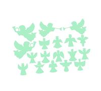NUOBESTY Adesivi Murali Forma Angeli Fosforescenti per Cameretta e Casa Decorativo Rimuovibile in PVC per Porte e Vetro per Lisce e Superfici Multiple