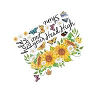 NUOBESTY Adesivi Parete Fiore Forma Di Sole e Farfalle Impermeabili Senza Pieghe Né Scolorimento Decorazione Removibile Per Soggiorno e Camera Da Letto Facili Da Applicare e Riutilizzabil