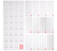 NUOBESTY Adesivi per Calendario in Carta, Etichette Data per Ufficio | Note Evidenti, Scrivi Qualsiasi Penna, per Ricevute e Superfici Cartacee, Portatili