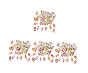 NUOBESTY Adesivi Sfusi 400 Pcs Diary Case Ice Vinyl Cup Album Stickers Decals Skateboard Notebook Stuff Food Phone Foodie Sweet Pvc Party Candy Card Car Kawaii Water Dessert Summer