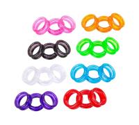 NUOBESTY Anelli in Silicone Flessibile per Forbici da Toelettatura Cani, Inserti Protettivi Antiscivolo per Dita, Confezione da 24 Pezzi Colorati, Accessori Pratici per Saloni e Uso