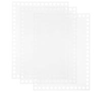 NUOBESTY Base in Acrilico Trasparente per Uncinetto 20X15 CM Set da 3 Fogli per Fondo Borse e Cestini Fai da Te Tavola Modellante Resistente per Lavori Artigianali di Maglieria