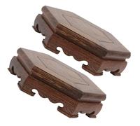 NUOBESTY Base Portavaso in Legno Massello Set da 2 Pezzi Supporto per Fioriera da Interno Esagonale Piedistallo Stabile per Vaso di Fiori e Piante da Balcone Complemento D’Arredo per