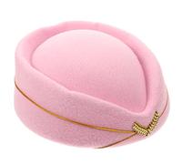NUOBESTY Berretto da donna in feltro per assistente di volo, cappello da hostess per cosplay e feste