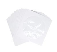 NUOBESTY Bianca Custodia per CD e Dvd 100 Pezzi Finestra Trasparente | Carta e Pp, Chiusura a Patta Sicura, Etichette Facili, Uso Casa e Aule, Aspetto Pulito