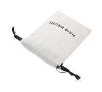 NUOBESTY Borsa Coulisse in Tela Bianca per Pettine da Massaggio, Organizer da Viaggio per Attrezzi lo Styling Chioma, Custodia Antipolvere Resistente per Uso Casa e Viaggio