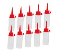 NUOBESTY Bottiglia di Colla per Bottiglia di plastica Bottiglia da spremere da Chef Arte comprimibile Chiaro Colore distributore di Colla Bottiglia di Olio d'oliva Ldpe Rosso