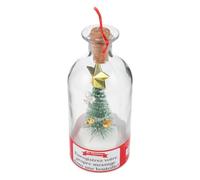 NUOBESTY Bottiglia di Vetro Natalizia Messaggio e Voce, Decorazione Verde | Resina, Sughero e Plastica, Scena Innevata Festiva, per Stufa e Festa All'aperto in Inverno