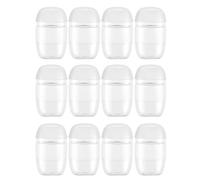 NUOBESTY Bottiglie per Gel Lavamani da 30ml con Tappo a Scatto, Set da 12 Pezzi in Plastica Trasparente, Design Facile da Riempire per Viaggi di Lavoro e Campeggio