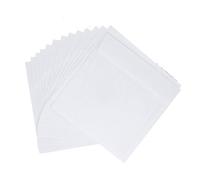 NUOBESTY Bustine CD Bianco 100 Pezzi in Pp e Carta Finestra Trasparente