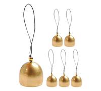 NUOBESTY Campanelli a Vento in Ottone 6 Pezzi Mini Campanellini Pendenti Fai da Te per Decorazioni da Esterno Ornamenti per Porte Finestre e Spazi Verdi Suono Artigianale per Atmosfera