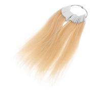 NUOBESTY Campioni di Chioma Umani per Test Colore Chioma Set da 30 Ciocche con Anelli Campione Tabella Formazione Parrucchieri per Prove Tintura e Acconciature Professionali