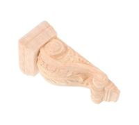 NUOBESTY capitello in legno intagliato decorazione casa mensola vintage rivestimento della staffa per pareti vintage rivestimento della modanatura angolare Di legno Beige