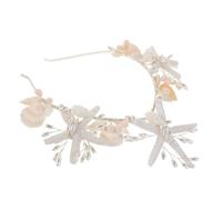 NUOBESTY Cerchietto a Corona da Sposa Argento Conchiglia e Stella Marina Accessori per Chioma da Donna e Ragazze Copricapo Elegante per Matrimoni in Spiaggia e Feste a Tema Sirena