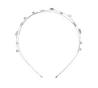 NUOBESTY Cerchietto per Chioma da Donna a Forma di Stella in Lega Strass Doppio Strato, Copricapo Elegante per Feste, Matrimonio e Cerimonie, Accessorio Moda per Acconciature da Sposa