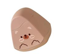 NUOBESTY Cestino da Scrivania Carino Coperchio, Piccolo, Marrone, PP | Design a Cartone Animale, per Tessuti e Ritagli di Carta, Ufficio e Toeletta, Mantiene L'ordine