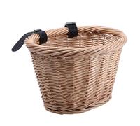NUOBESTY Cestino e Accessori per Piccoli Oggetti a Forma Ellittica in Vimini per Bicicletta Grande Spazio e Facile da Fissare Colore Casuale per Ciclismo All'aperti