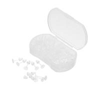NUOBESTY Chiusure per Orecchini Fermagli Sicuri e Confortevoli 50 Pezzi in Plastica Trasparente Retro Piatto 5mm per Lavoro per Sport, Lavoro e Progetti Fai da Te