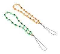 NUOBESTY Ciondolo Telefono Amuleto Malocchio 2 Pezzi Bracciale per Dispositivo in Poliestere e Plastica per Donne e Ragazze