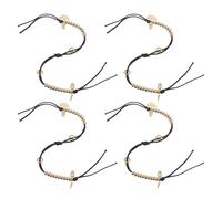 NUOBESTY Contatore di Preghiere da Dito in Ottone 2 Pezzi Conta Perline Portatile per Meditazione e Canto Buddista Dispositivo Tascabile per Conteggio Perline Tasbih e Braccialetto DIY