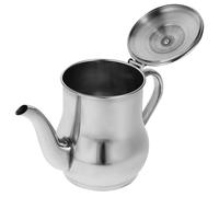 NUOBESTY Contenitore in Acciaio con Beccuccio Antigoccia e Manico Ergonomico per Grasso e Condimenti da Cucina Dosatore Olio per Uso Domestico e Recupero Olio di Cottura