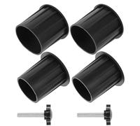 NUOBESTY Coperchio per Base Ombrellone da Esterno in Silicone Nero | Ricambio per Supporto da Patio, Resistente al Calore E'usura, Fissaggio Stabile per Basi Esterne