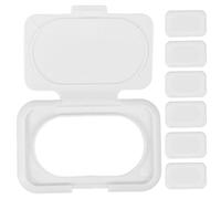 NUOBESTY Copri Salviette per Bimbo in Plastica Bianco Riutilizzabile Coperchio Flip Facile da Pulire per 30 Pezzi Adatto a Vari Contenitori
