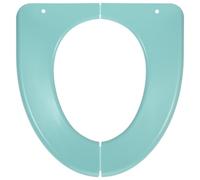 NUOBESTY Copriwater Pieghevole in Plastica Verde Nordico con Cuscino Antiscivolo Portatile, Riduttore per WC Compatto per Viaggi, Bagno Domestico e Addestramento al Vasino e Adulti