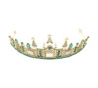 NUOBESTY Corona Gotica da Regina in Lega Cristalli, Tiara Leggera per Festa in Maschera, Cosplay e Matrimoni, Accessorio Chioma Gotico Dettagli Artigianali