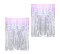NUOBESTY Cortina di Pioggia Decorativa 2 Pezzi in Plastico, Delicata e Portatile, per Decorare Finestre o Ingressi Durante Feste e Matrimoni, Altezza 2,5 Metri
