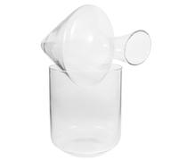 NUOBESTY Decanter per Vino Trasparente Inclinato in Vetro Secchiello Ghiaccio in Vetro Set 1 Pezzo Distribuzione Elegante per Degustazione e Conservazione Adatto per Uso Domestico e Bar