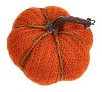 NUOBESTY Decorazione per Autunno Zucca Arancione Lavorato a Maglia e Plastica, per Feste di Ringraziamento e Party a Tema Harvest Festival